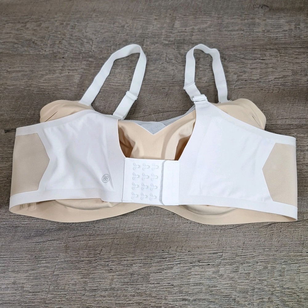 EUC Honeylove Crossover Bra White Size 3xl 44dd Wireless Comfort - Picture 2 of 4